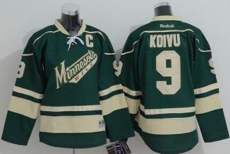 Youth NHL Minnesota Wild #9 Mikko Koivu Green Stitched Jersey