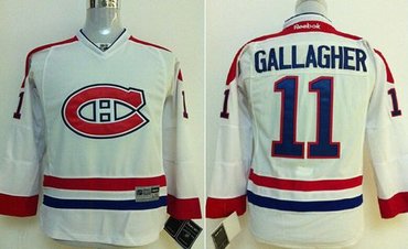 Youth NHL Montreal Canadiens #11 Brendan Gallagher White Stitched Jersey