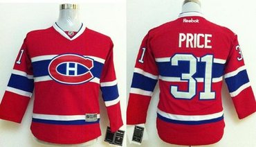 Youth NHL Montreal Canadiens #31 Carey Price Stitched CH Red Jersey
