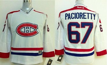 Youth NHL Montreal Canadiens #67 Max Pacioretty White Stitched Jersey