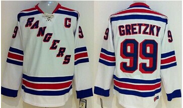 Youth NHL New York #99 Wayne Gretzky White CCM Stitched Jersey