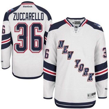 Youth NHL New York Rangers #36 Mats Zuccarello White 2014 Stadium Series Jersey