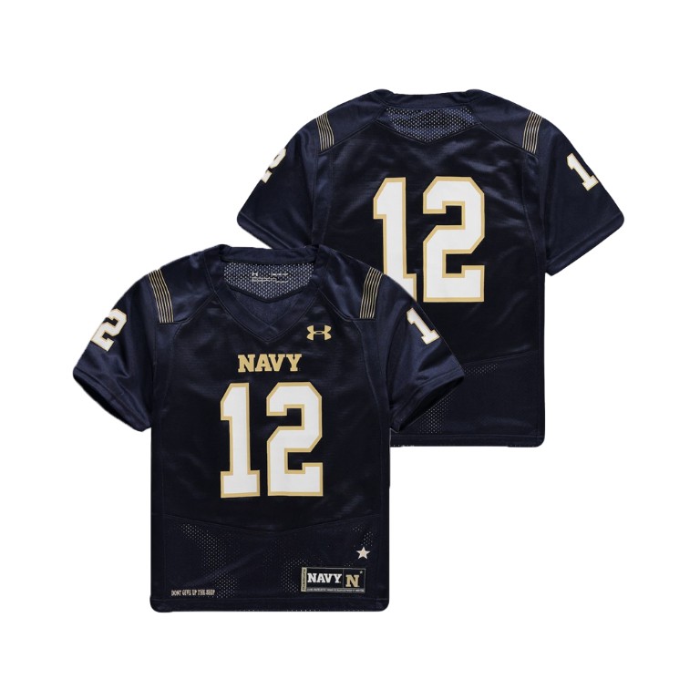Youth Navy Under Armour College Football Navy Midshipmen Finished Replica Jersey