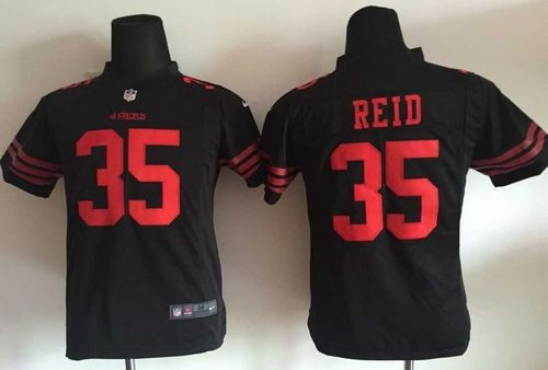 Youth New 49ers #35 Eric Reid Black Alternate Stitched NFL Elite Jersey