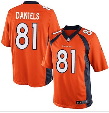 Youth New Broncos #81 Owen Daniels Orange Team Color Stitched NFL New Elite Jersey