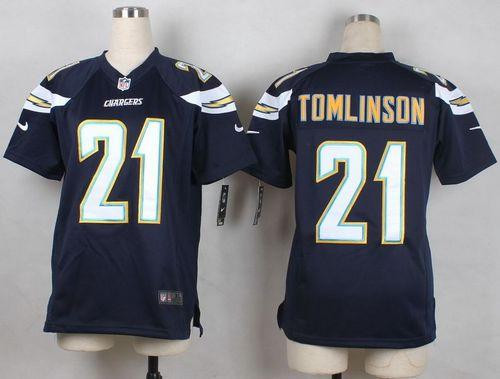 Youth New Chargers #21 LaDainian Tomlinson Navy Blue Team Color Stitched NFL New Elite Jersey
