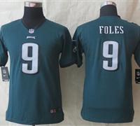 Youth New Eagles #9 Nick Foles Midnight Green Team Color NFL Elite Jersey