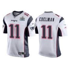 Youth New England Patriots #11 Julian Edelman White Super Bowl LII Bound Game Jersey