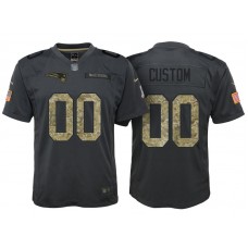 Youth New England Patriots #12 Tom Brady Camo Anthracite 2016 Salute to Service Game Jersey