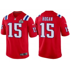 Youth New England Patriots #15 Chris Hogan Red Super Bowl LII Bound Game Jersey