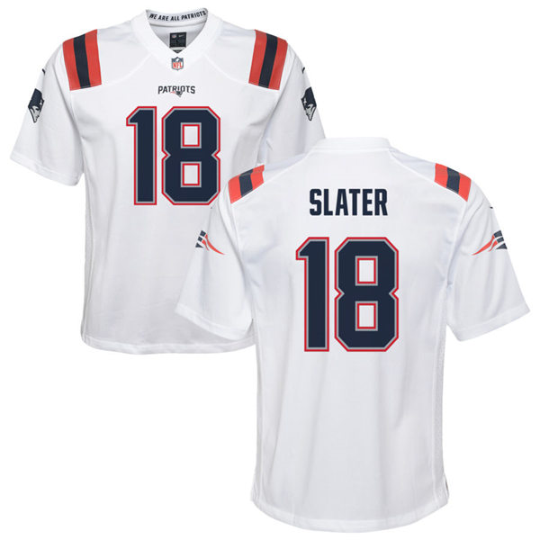 Youth New England Patriots #18 Matthew Slater Nike White Limited Jersey