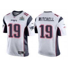 Youth New England Patriots #19 Malcolm Mitchell White Super Bowl LII Bound Game Jersey