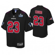 Youth New England Patriots #23 Patrick Chung Black Super Bowl LIII Champions Fashion Jersey
