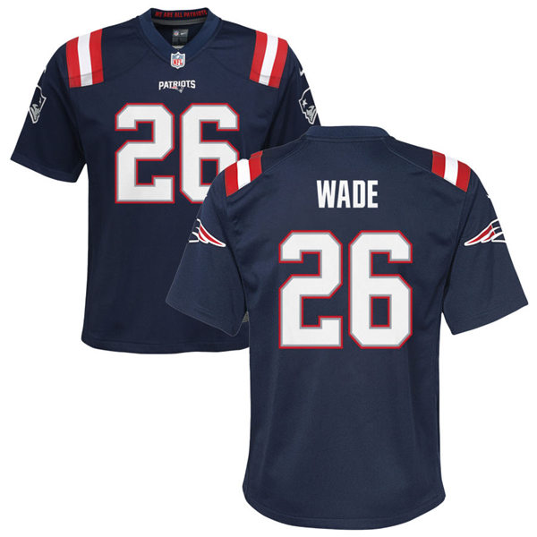 Youth New England Patriots #26 Shaun Wade Nike Navy Limited Jersey