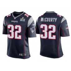 Youth New England Patriots #32 Devin McCourty Navy Super Bowl LII Bound Game Jersey