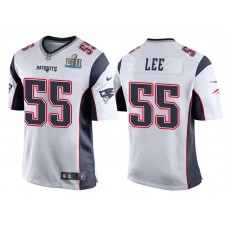 Youth New England Patriots #55 Eric Lee White Super Bowl LII Bound Game Jersey