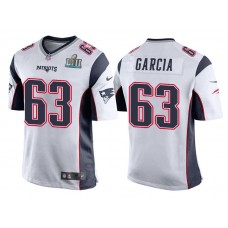 Youth New England Patriots #63 Antonio Garcia White Super Bowl LII Bound Game Jersey