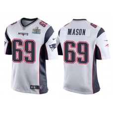 Youth New England Patriots #69 Shaq Mason White Super Bowl LII Bound Game Jersey