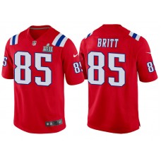 Youth New England Patriots #85 Kenny Britt Red Super Bowl LII Bound Game Jersey