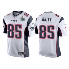 Youth New England Patriots #85 Kenny Britt White Super Bowl LII Bound Game Jersey