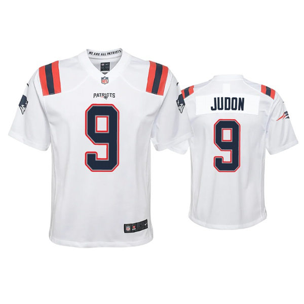 Youth New England Patriots #9 Matthew Judon Nike White Limited Jersey