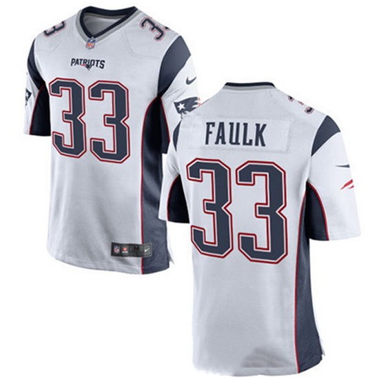 Youth New England Patriots Retired Player #33 Kevin Faulk White Stitched NFL Nike Game Jersey