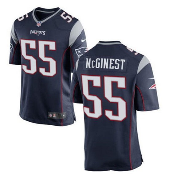 Youth New England Patriots Retired Player #55 Willie McGinest Navy Blue Stitched NFL Nike Game Jersey