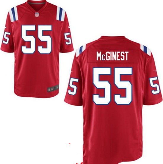 Youth New England Patriots Retired Player #55 Willie McGinest Red Stitched NFL Nike Game Jersey