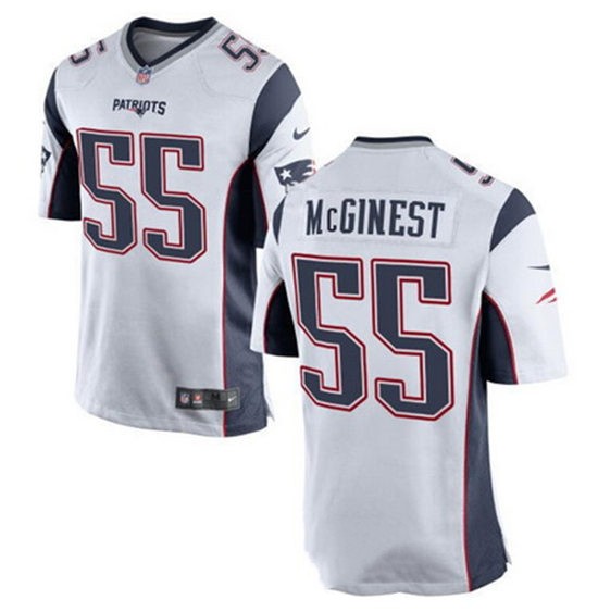 Youth New England Patriots Retired Player #55 Willie McGinest White Stitched NFL Nike Game Jersey