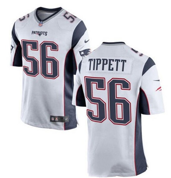 Youth New England Patriots Retired Player #56 Andre Tippett White Stitched NFL Nike Game Jersey