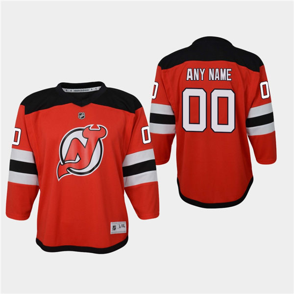 Youth New Jersey Devils Custom Stitched Adidas Home Red Jersey Stitched