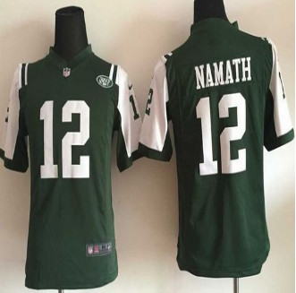 Youth New New York Jets #12 Joe Namath Green Team Color Stitched NFL Elite Jersey