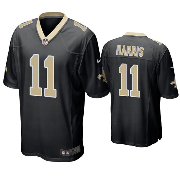 Youth New Orleans Saints #11 Deonte Harris Nike Black Limited Jersey