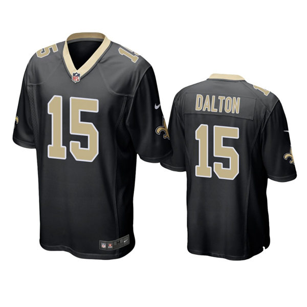 Youth New Orleans Saints #15 Andy Dalton Nike Black Limited Jersey