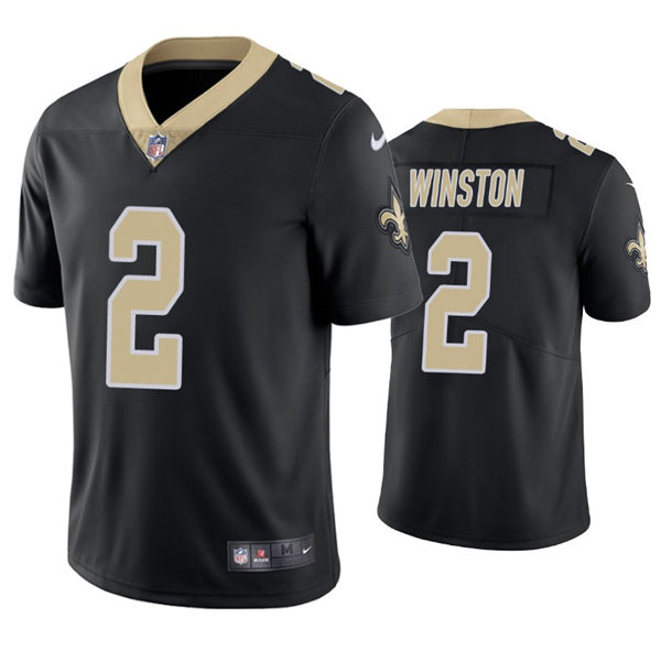 Youth New Orleans Saints #2 Jameis Winston Nike Black Limited Jersey