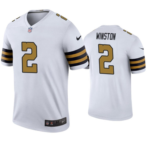 Youth New Orleans Saints #2 Jameis Winston Nike White Color Rush Legend Jersey
