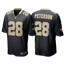 Youth New Orleans Saints #28 Adrian Peterson Black Game Jersey