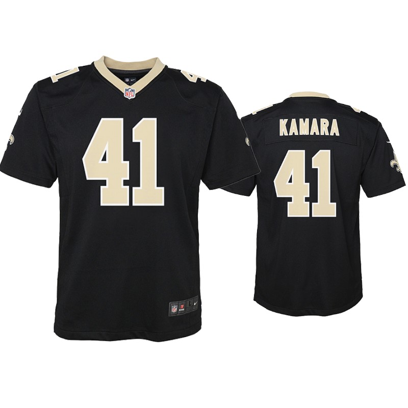 Youth New Orleans Saints #41 Alvin Kamara Nike Black Limited Jersey