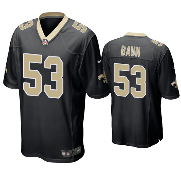 Youth New Orleans Saints #53 Zack Baun Nike Black Limited Jersey