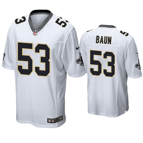 Youth New Orleans Saints #53 Zack Baun Nike White Limited Jersey