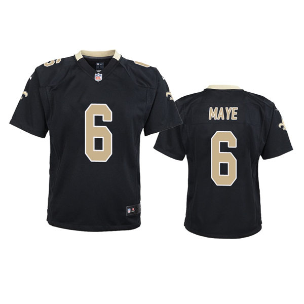 Youth New Orleans Saints #6 Marcus Maye Nike Black Limited Jersey