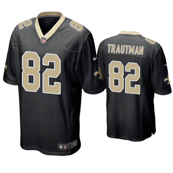 Youth New Orleans Saints #82 Adam Trautman Nike Black Limited Jersey