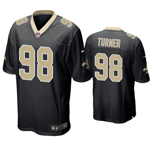 Youth New Orleans Saints #98 Payton Turner Nike Black Limited Jersey