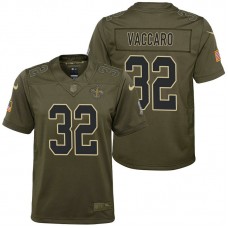Youth New Orleans Saints Kenny Vaccaro Olive 2017 Salute to Service Game Jersey