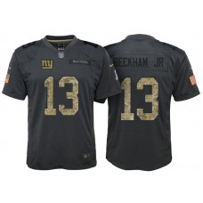 Youth New York Giants #13 Odell Beckham Jr Camo Anthracite 2016 Salute to Service Game Jersey