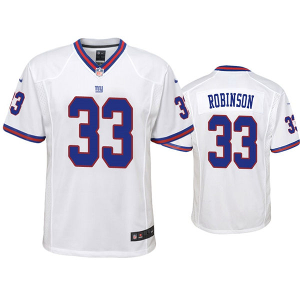 Youth New York Giants #33 Aaron Robinson Nike White Color Rush Limited Jersey