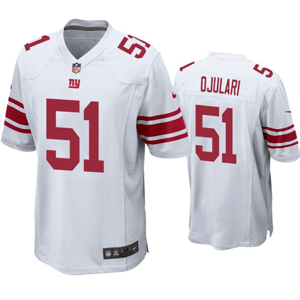 Youth New York Giants #51 Azeez Ojulari Nike White Limited Jersey