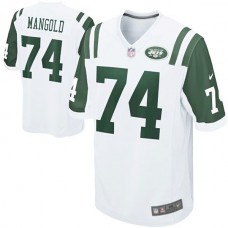 Youth New York Jets #74 Nick Mangold White Game Jersey