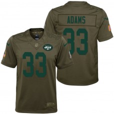 Youth New York Jets Jamal Adams Olive 2017 Salute to Service Game Jersey