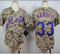Youth New York Mets #33 Matt Harvey Camo Alternate Cool Base Stitched